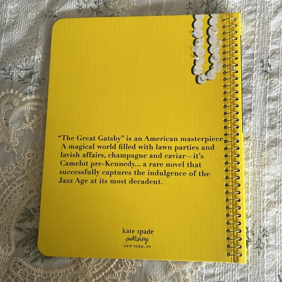 Kate Spade the Great Gatsby Notebook like new condition - Picture 3 of 3